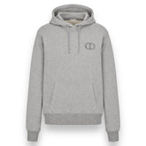 CHRISTIAN DIOR CD ICON LOGO HOODIE GREY