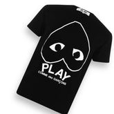 COMME DES GARÇONS PLAY T-SHIRT UPSIDE DOWN HEART BLACK