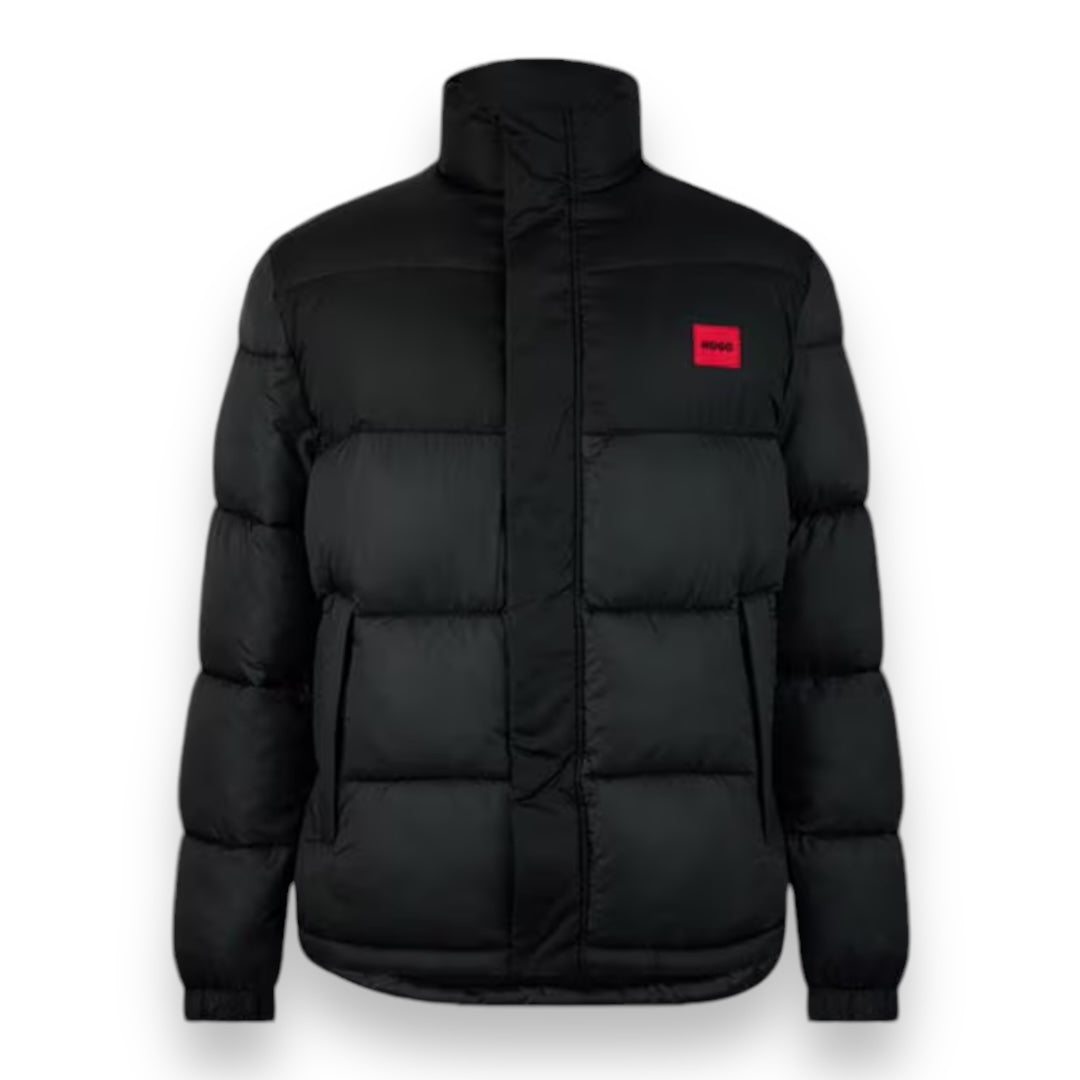 HUGO RED PATCH PUFFER JACKET GRAPHITE GREY