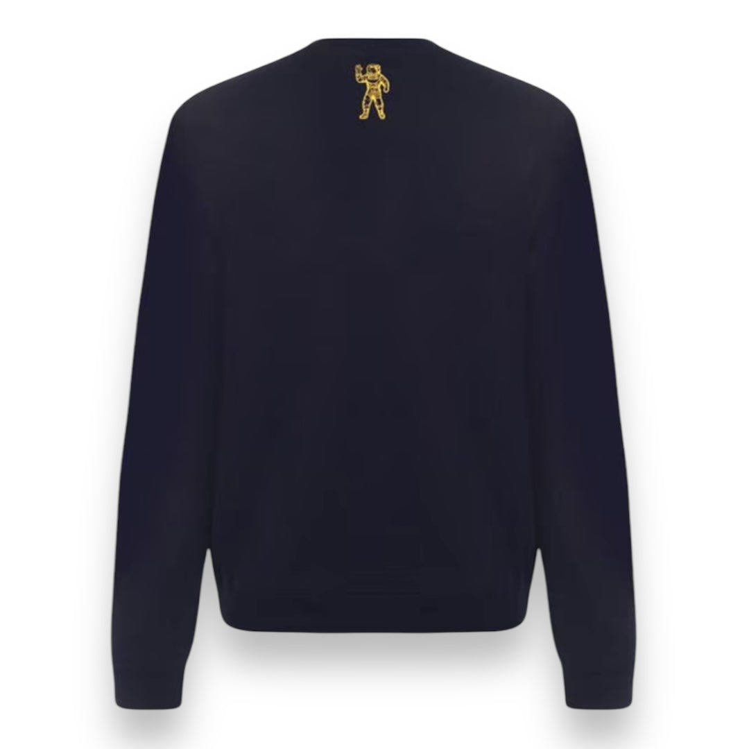 BILLIONAIRE BOYS CLUB SMALL ARCH LOGO SWEATSHIRT NAVY YELLOW