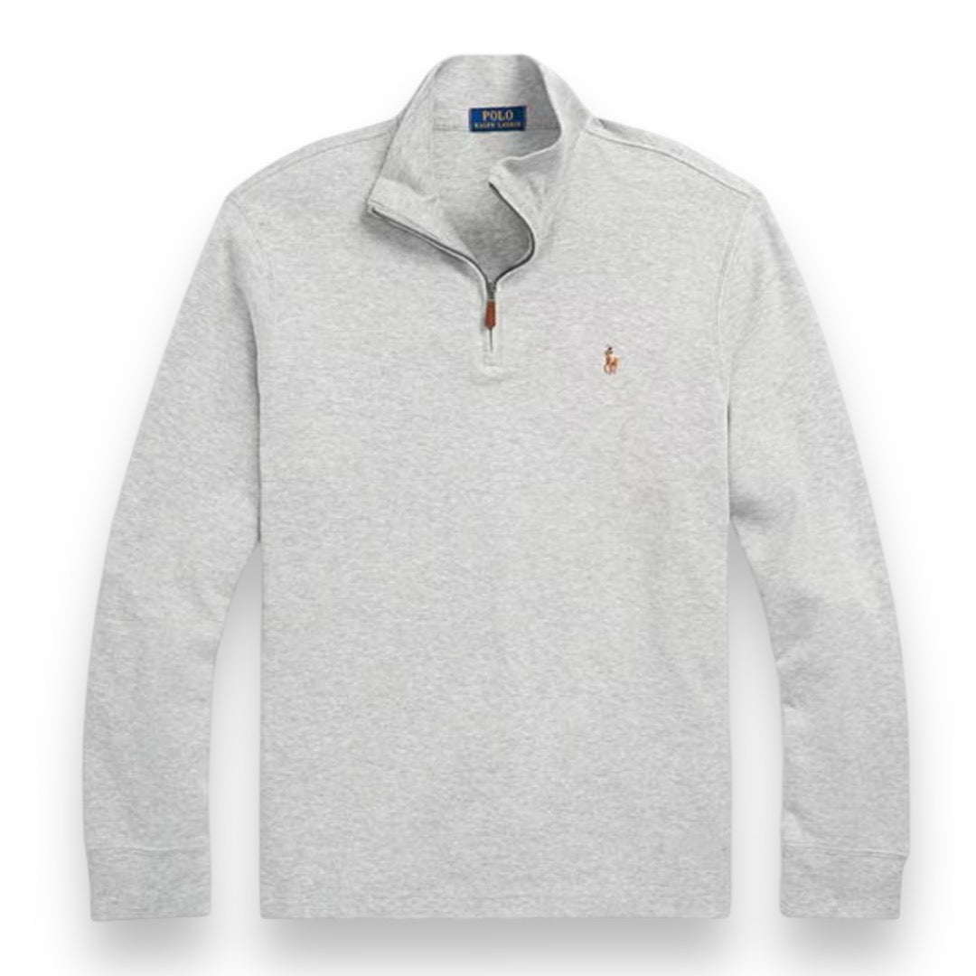 RALPH LAUREN 1/4 ZIP SWEATSHIRT GREY