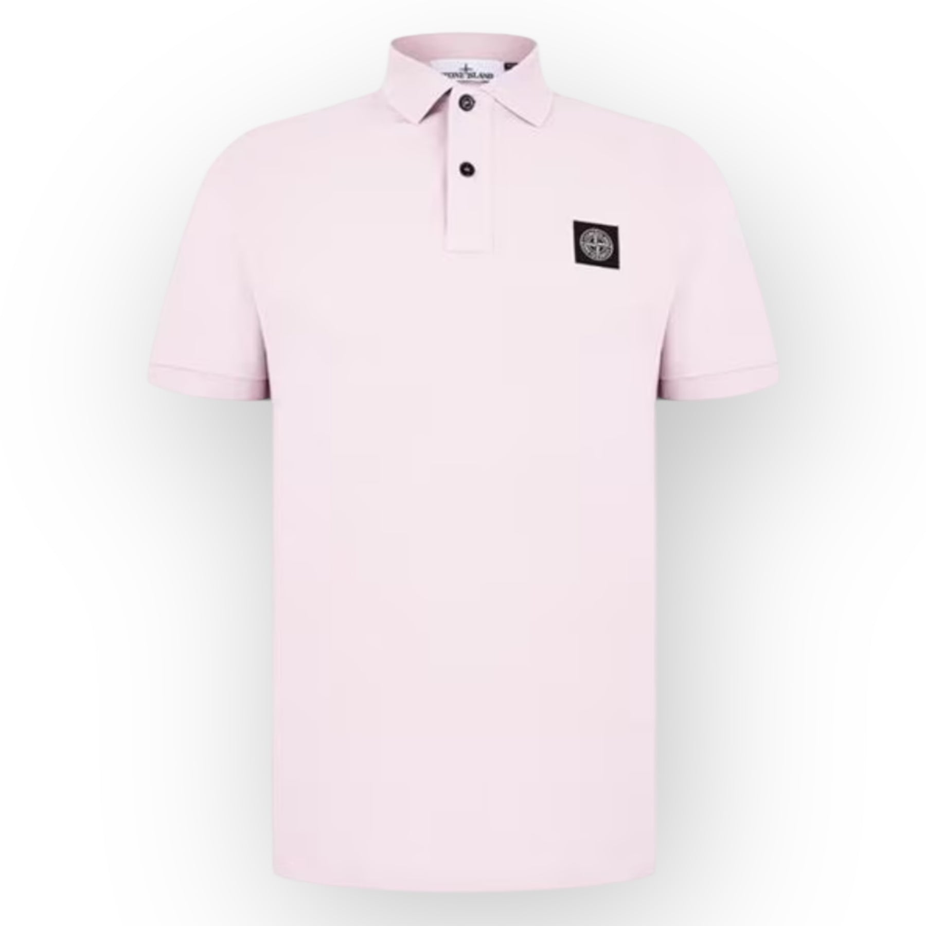 STONE ISLAND PATCH LOGO POLO SHIRT ROSA PINK