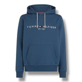 TOMMY HILFIGER MIDDLE LOGO OTTH HOODED SWEATSHIRT MID BLUE