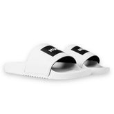 HUGO BOSS HUGO RED PATCH SLIDERS WHITE