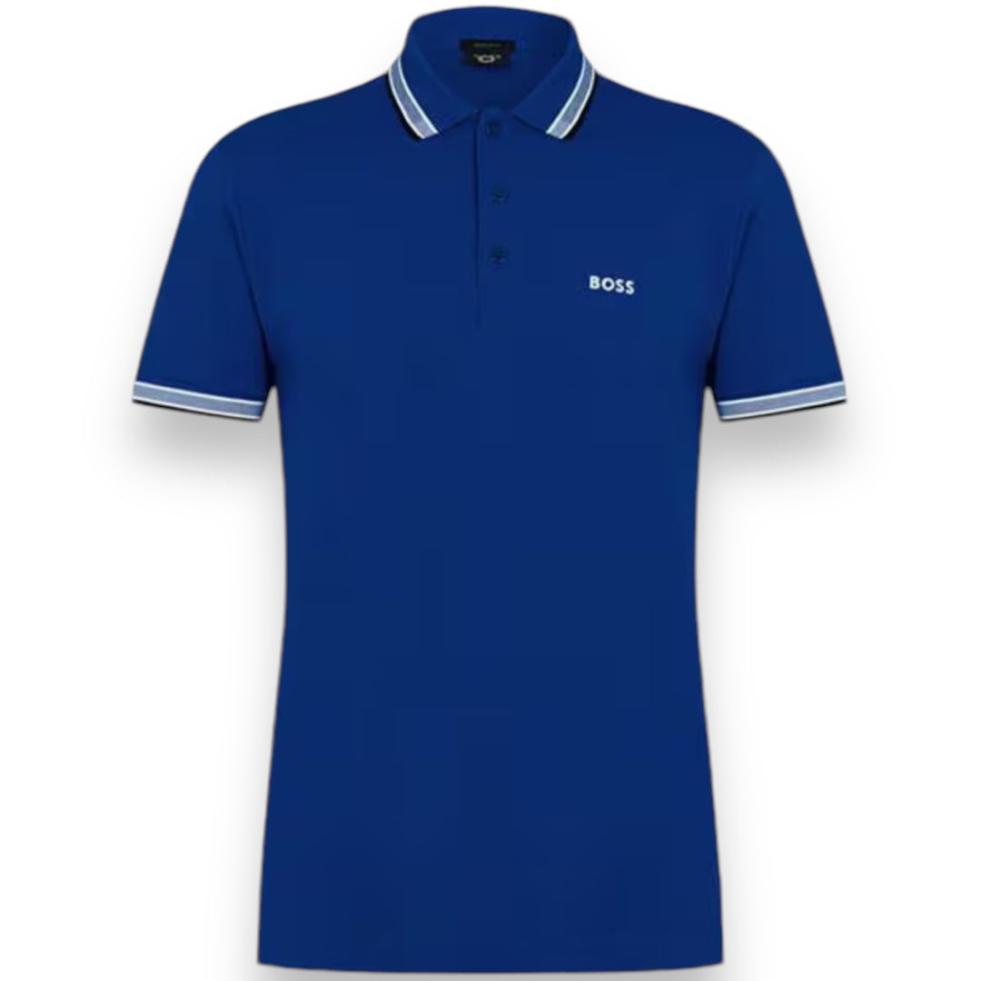 HUGO BOSS PAD POLO SHIRT ROYAL BLUE