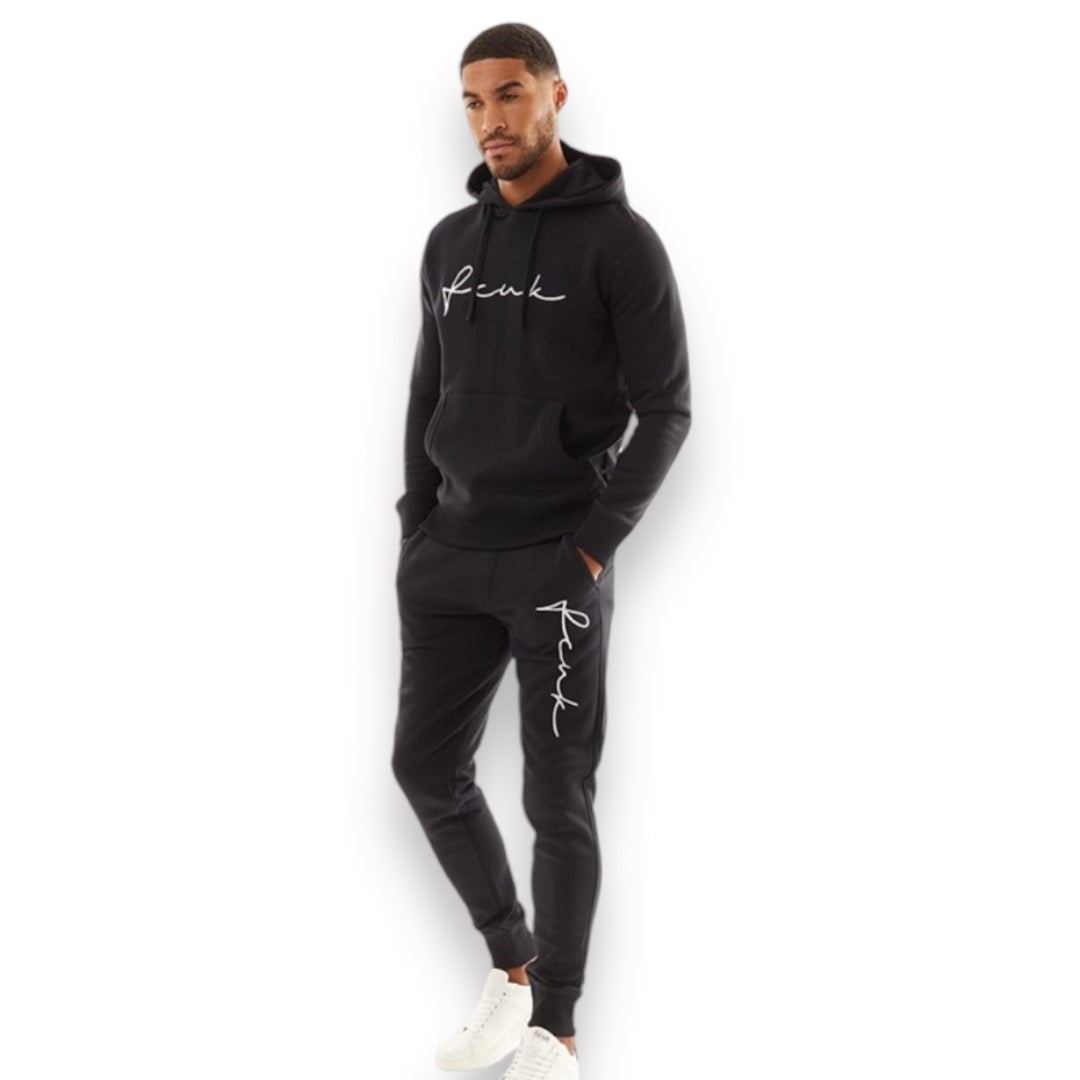 FRENCH CONNECTION FCUK FULL HOODED TRACKSUIT BLACK