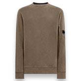 CP COMPANY LENS LOGO SWEATSHIRT KHAKI GREEN