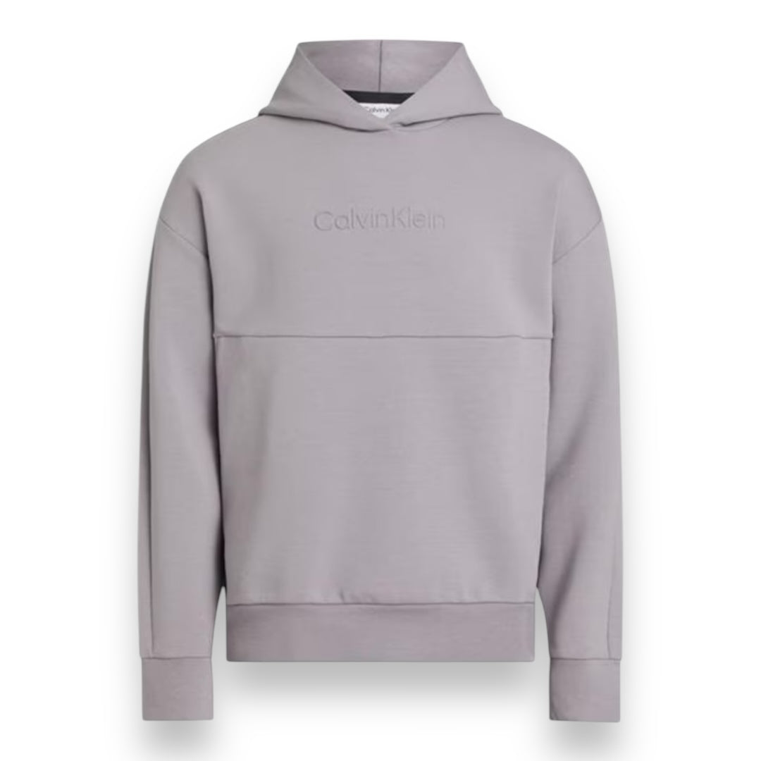 CALVIN KLEIN EMBOSSED LOGO OTTH HOODIE GREY