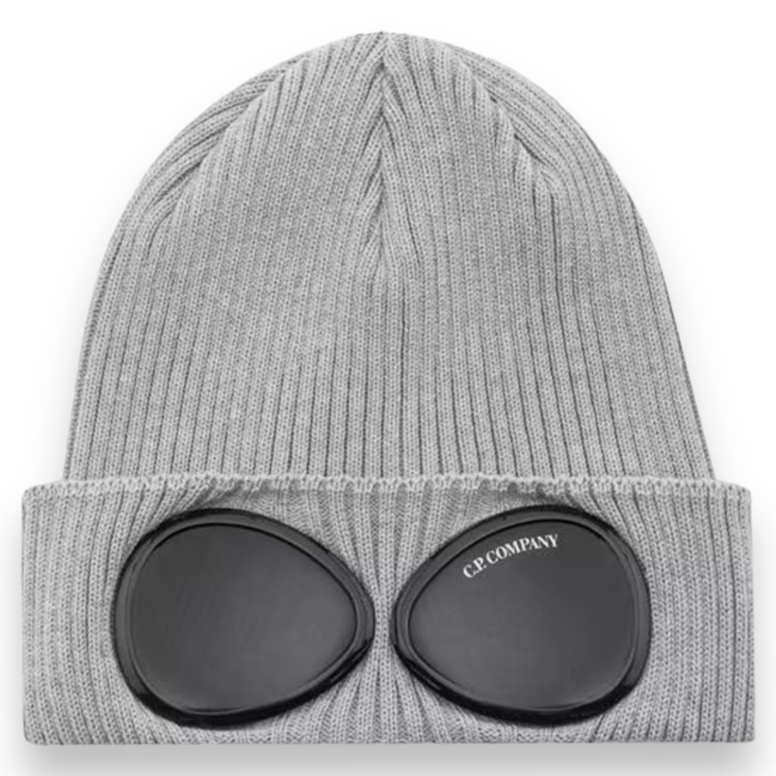 CP COMPANY GOGGLE BEANIE HAT LIGHT GREY