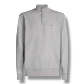 TOMMY HILFIGER FLAG 1/4 ZIP SWEATSHIRT GREY