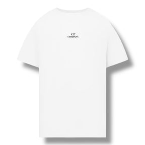 CP COMPANY OVERLAP BACK LOGO T-SHIRT WHITE