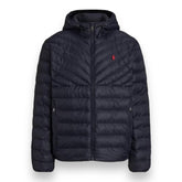 RALPH LAUREN POLO TERRA DOWN PACKABLE HOODED PUFFER JACKET NAVY BLUE