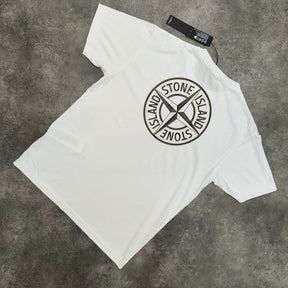 STONE ISLAND BACK COMPASS LOGO T-SHIRT WHITE