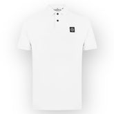 STONE ISLAND PATCH LOGO POLO SHIRT WHITE