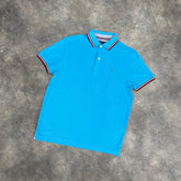 TOMMY HILFIGER LOGO POLO SHIRT BRIGHT BLUE