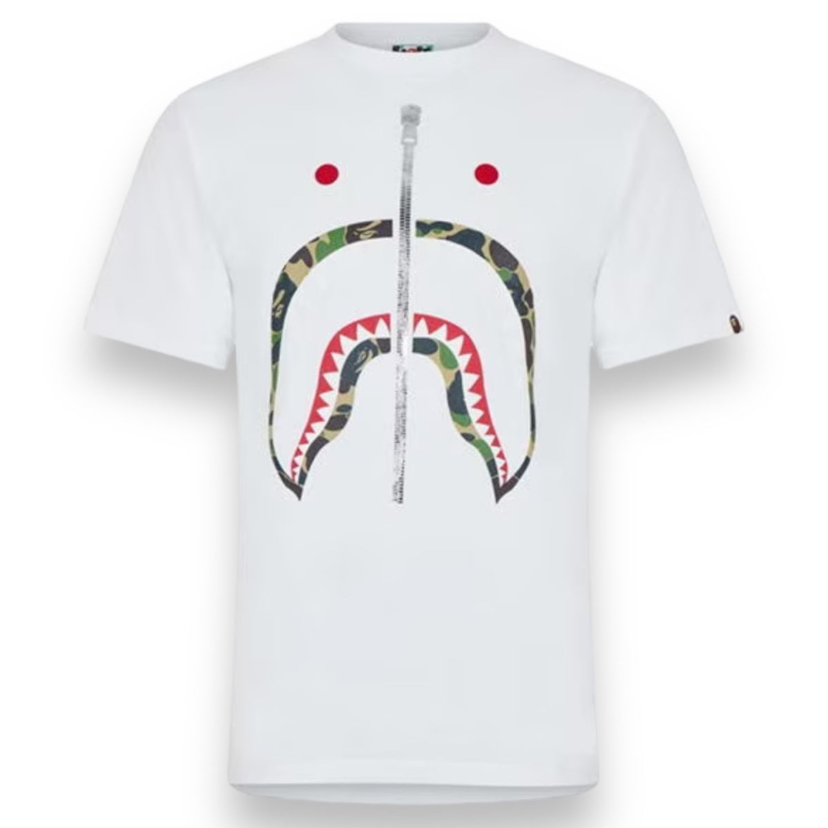 White camo bape store shirt