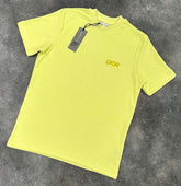 CHRISTIAN DIOR TERRY TOWELLING T-SHIRT LUME YELLOW