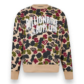 BILLIONAIRE BOYS CLUB DUCK CAMO ARCH LOGO SWEATSHIRT BEIGE GREEN