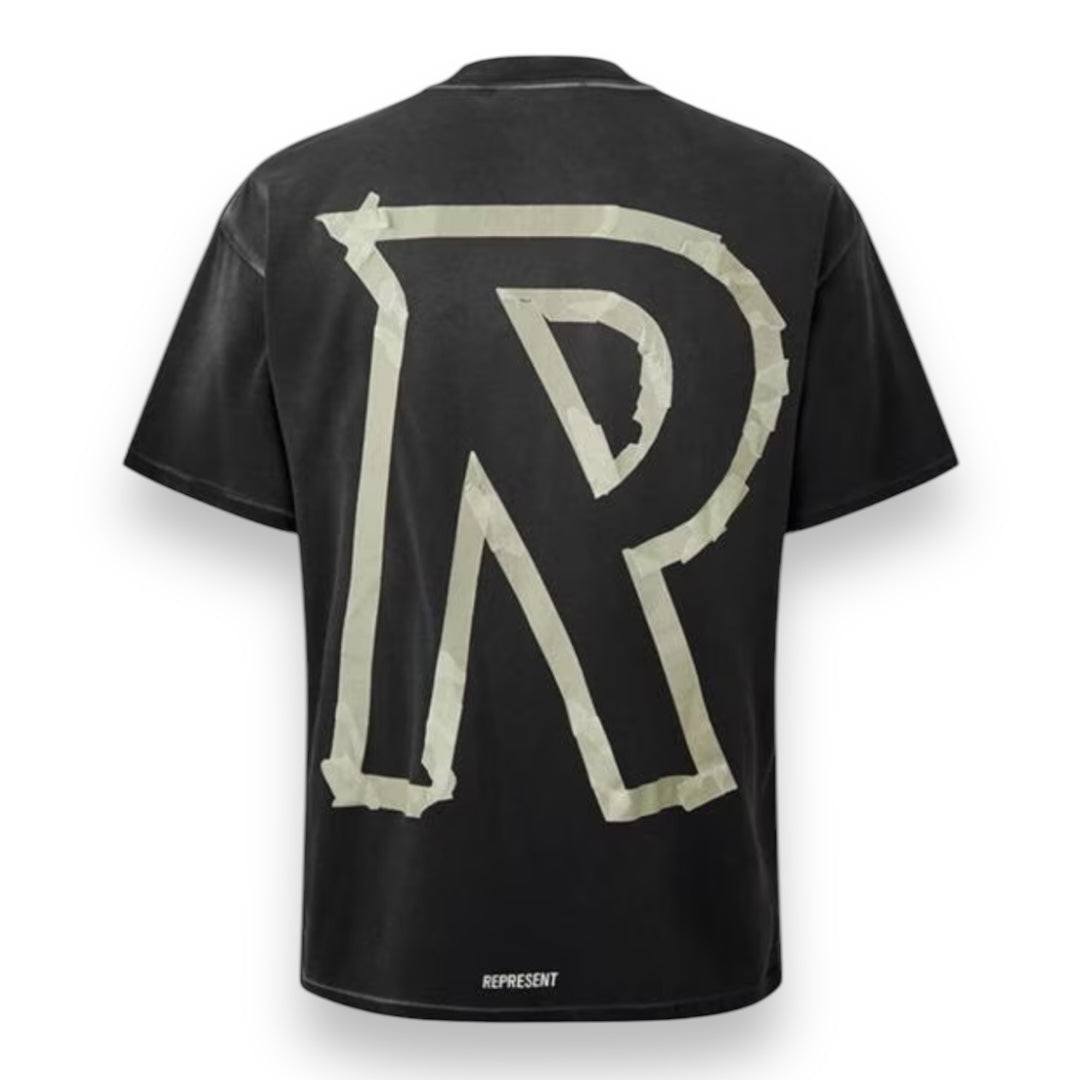 REPRESENT TAPE T-SHIRT BLACK