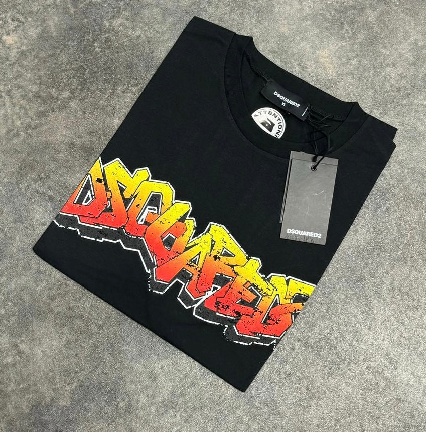 DSQUARED2 GRAFFITI T-SHIRT BLACK