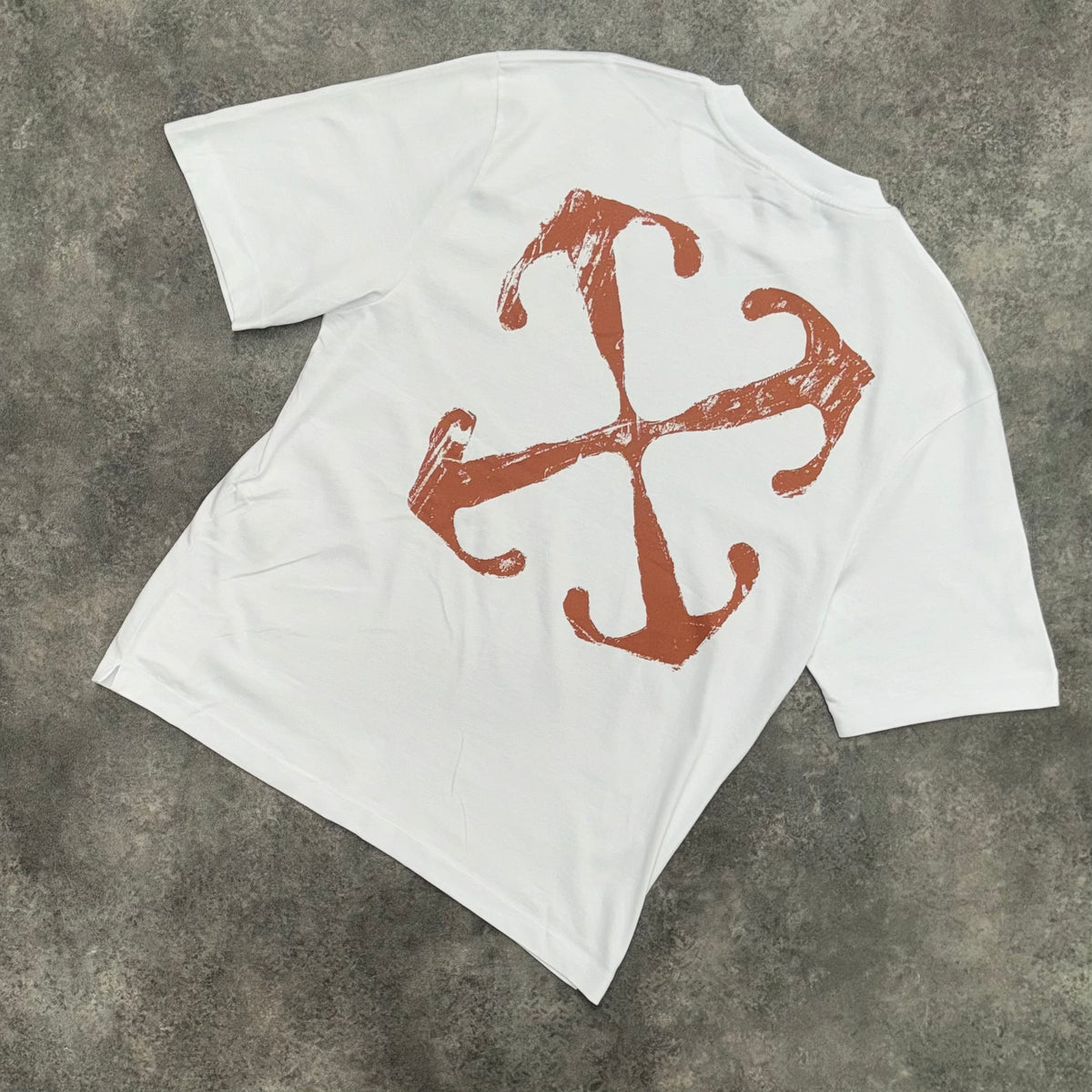 OFF WHITE WHITE CURVED LOGO ARROWS T-SHIRT WHITE