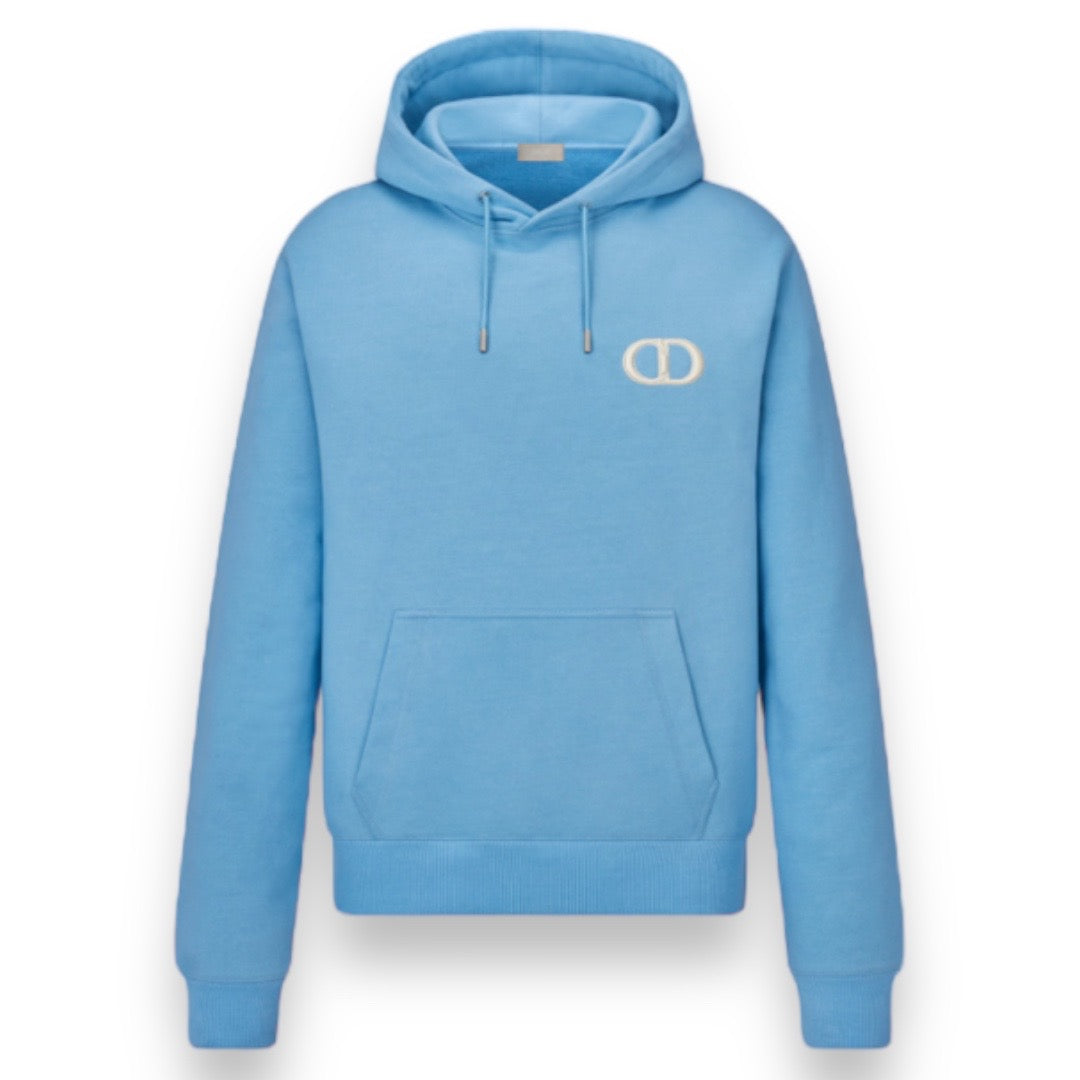 CHRISTIAN DIOR CD ICON LOGO HOODIE LIGHT BLUE