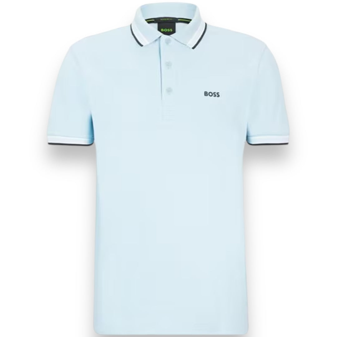 HUGO BOSS PAD POLO SHIRT PASTEL BLUE