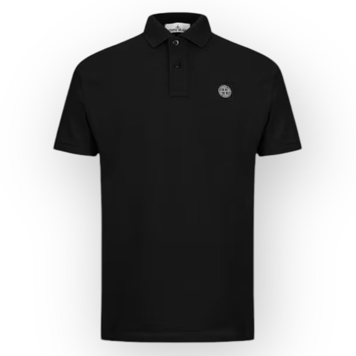 STONE ISLAND PATCH LOGO POLO SHIRT BLACK