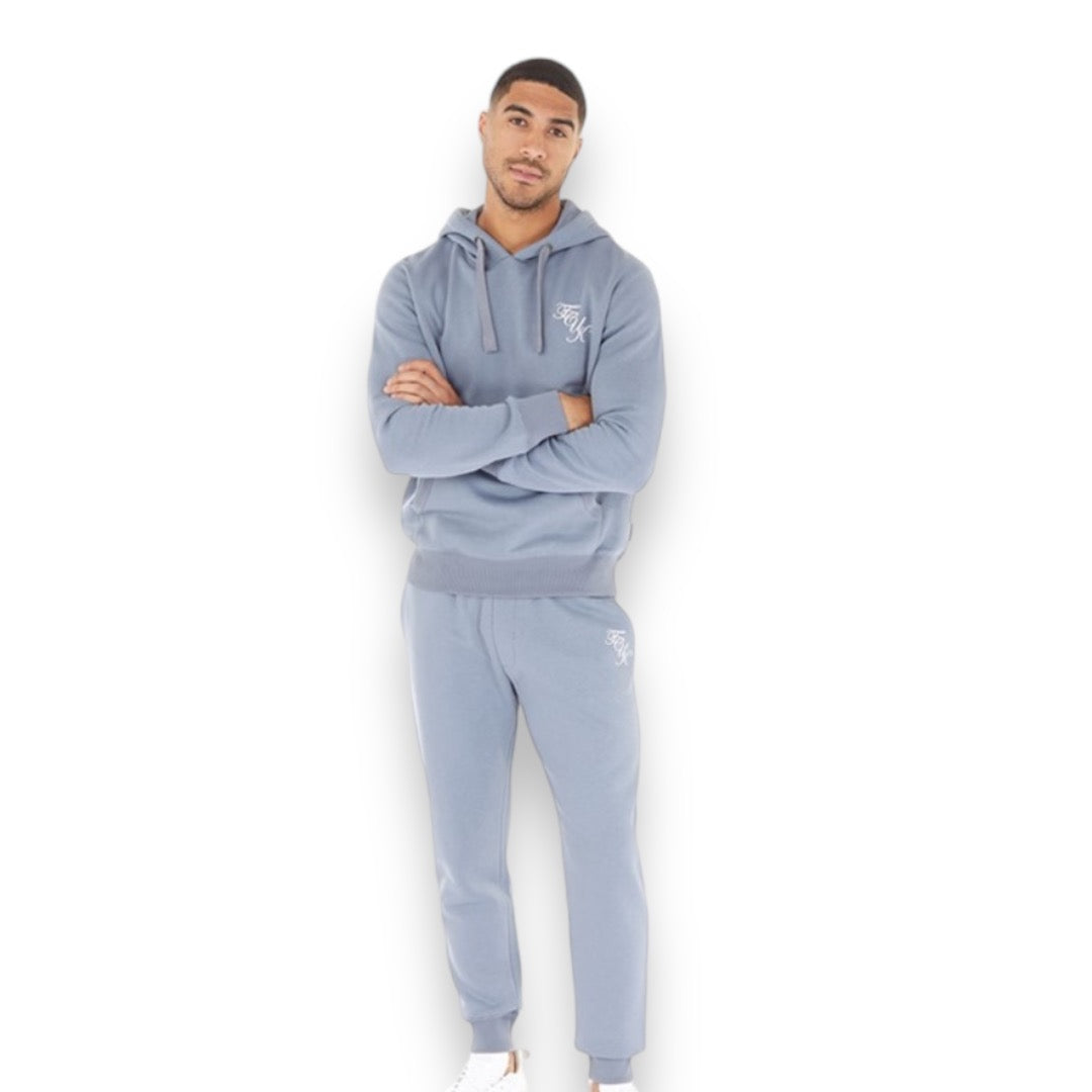 FRENCH CONNECTION FCUK FULL HOODED TRACKSUIT LIGHT BLUE