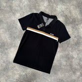 HUGO BOSS POLO SHIRT BLACK VELOUR * SALE *