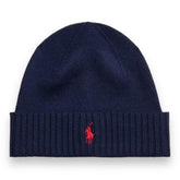 RALPH LAUREN POLO BEANIE HAT NAVY BLUE