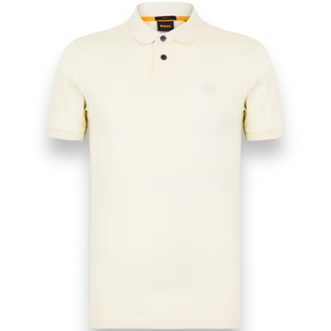 HUGO BOSS PATCH POLO SHIRT BEIGE