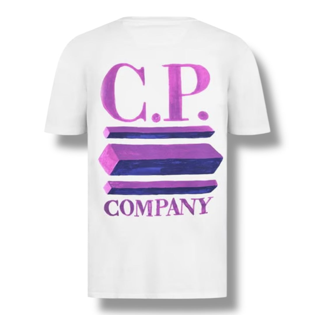 CP COMPANY 3D BOX LOGO T-SHIRT WHITE