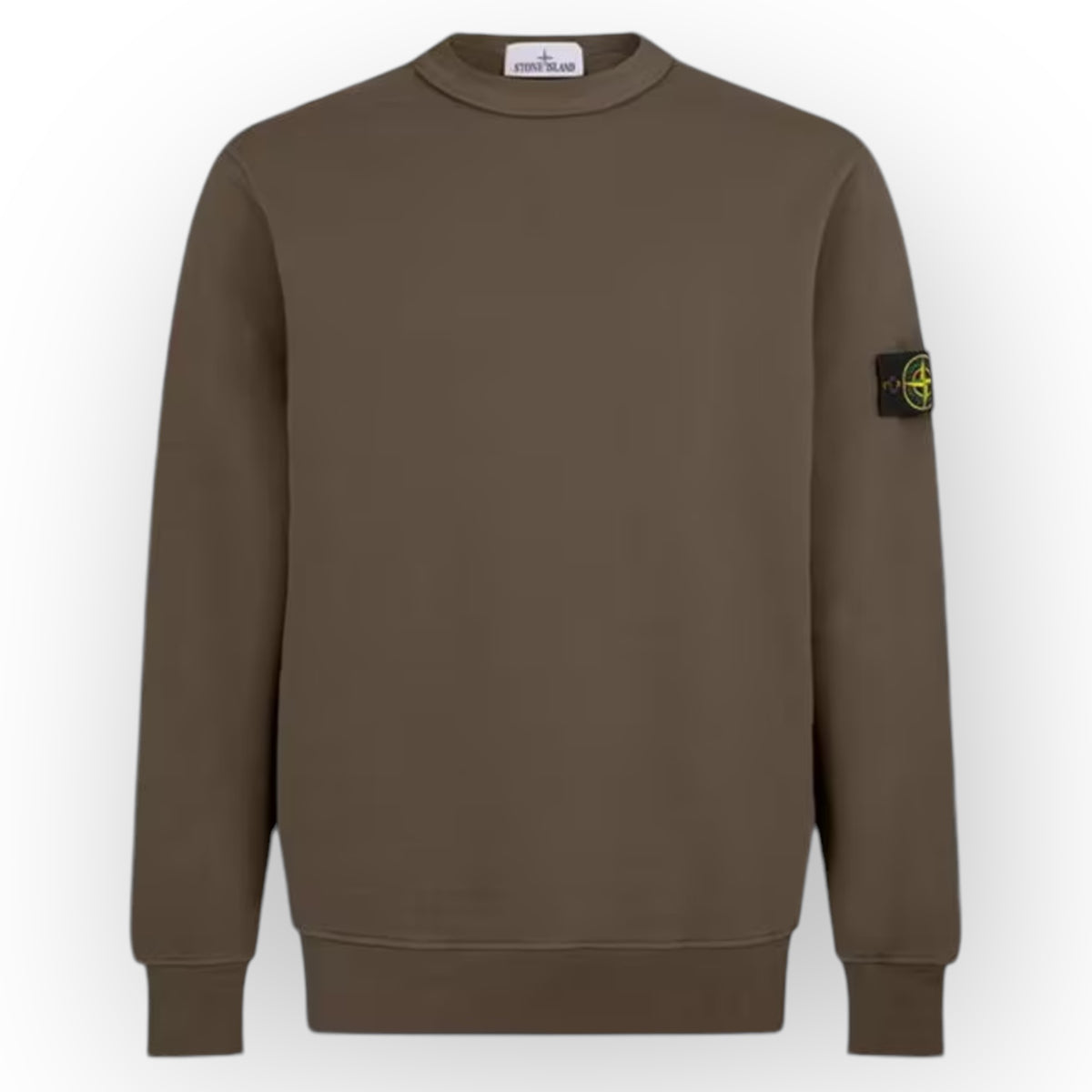 STONE ISLAND CREW NECK SWEATSHIRT NOCE BROWN