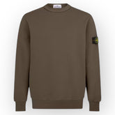 STONE ISLAND CREW NECK SWEATSHIRT NOCE BROWN