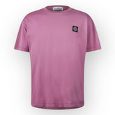 STONE ISLAND PATCH LOGO T-SHIRT ROSA PINK