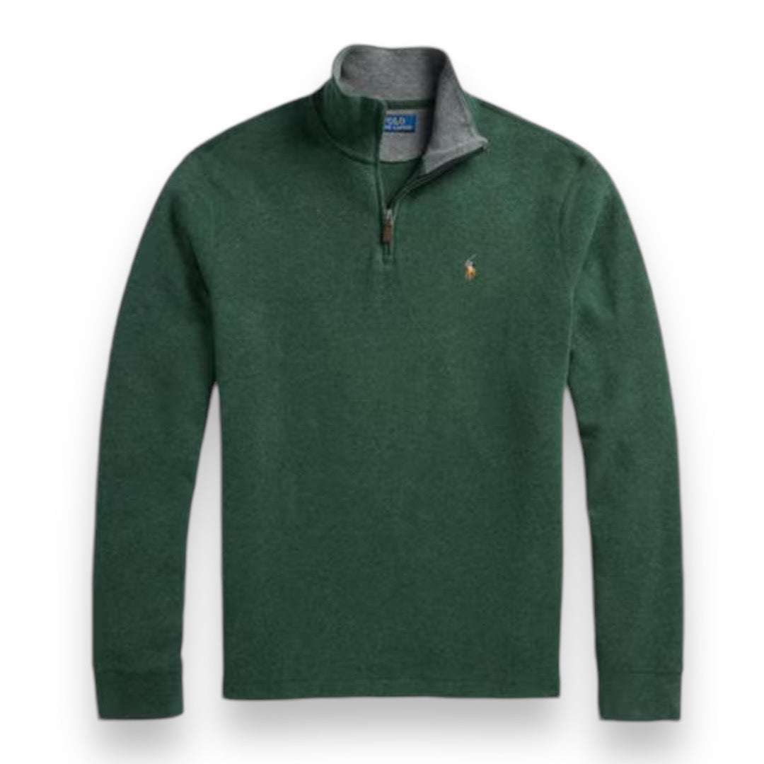 RALPH LAUREN 1/4 ZIP SWEATSHIRT GREEN