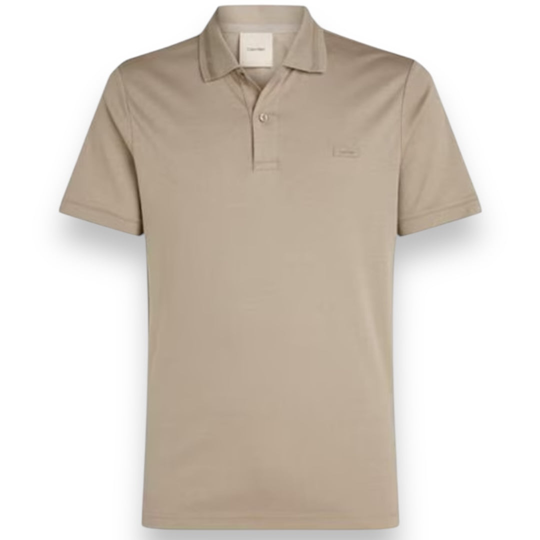 CALVIN KLEIN LIQUID TOUCH POLO SHIRT BEIGE