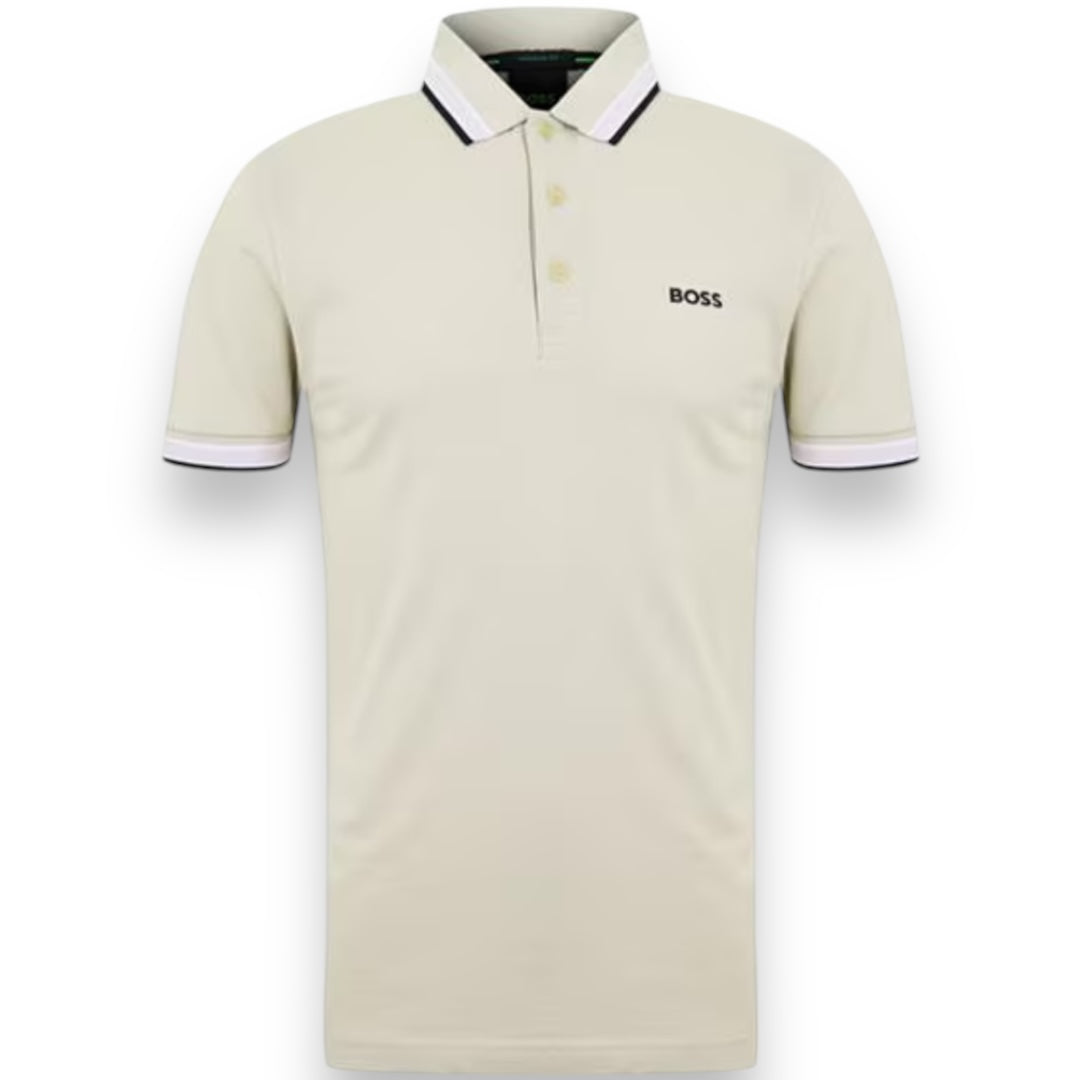 HUGO BOSS PAD POLO SHIRT LIGHT BEIGE