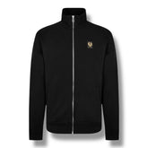 BELSTAFF PATCH LOGO FULL ZIP TRACK TOP SWEATSHIRT BLACK