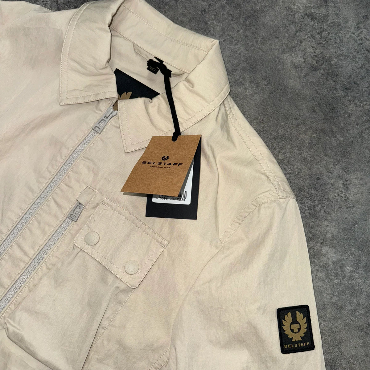 BELSTAFF PATCH LOGO OVERSHIRT BEIGE