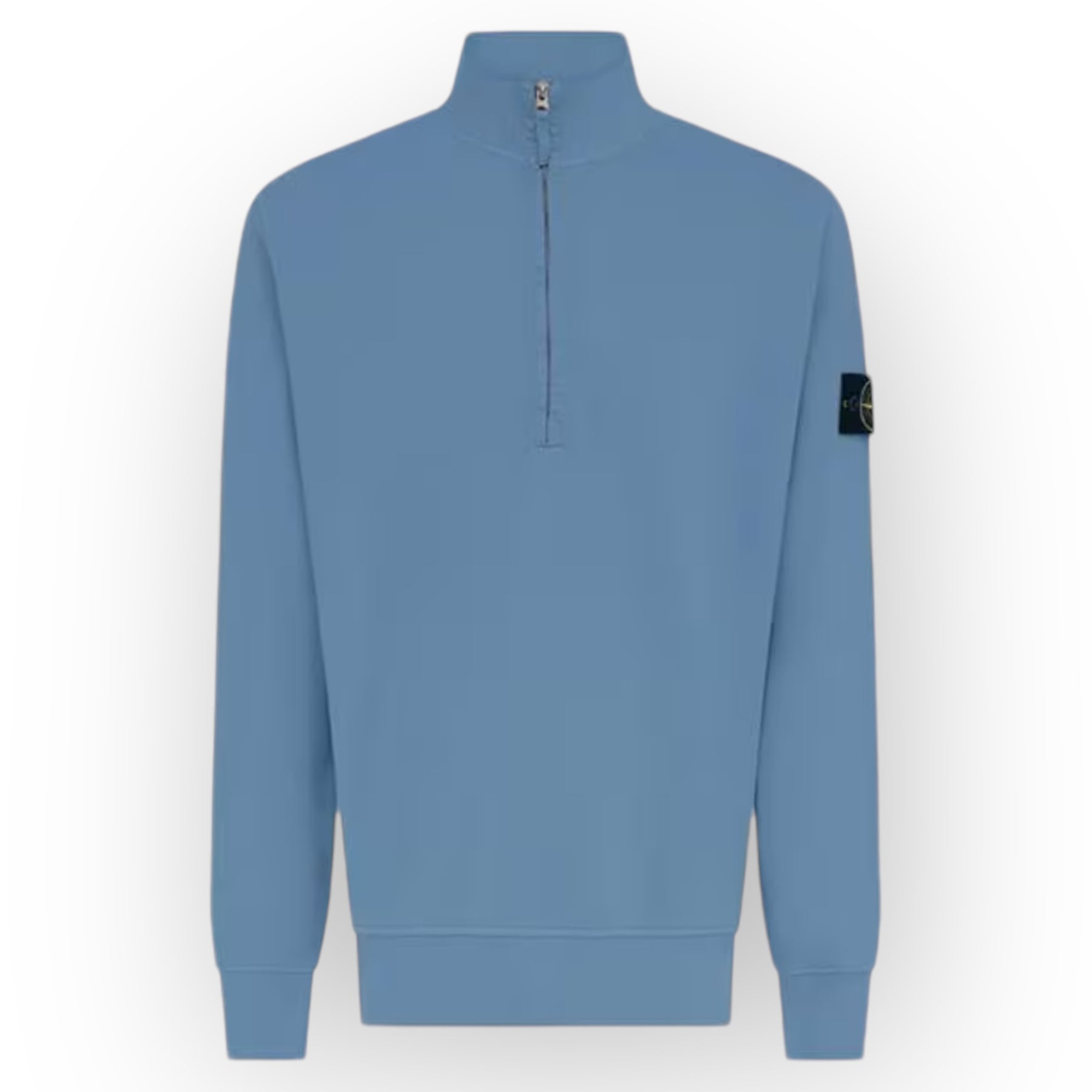 STONE ISLAND 1/4 ZIP FUNNEL NECK SWEATSHIRT CARTA BLUE