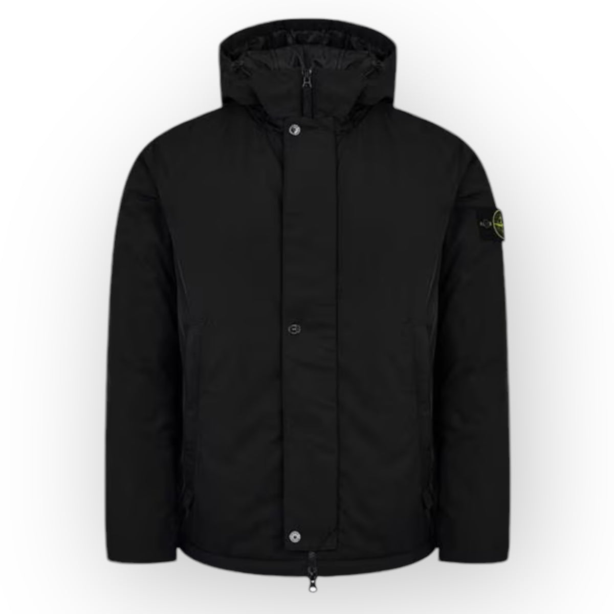 STONE ISLAND HOODED MICRO REPS JACKET BLACK