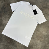BALMAIN RUBBER LOGO T-SHIRT WHITE