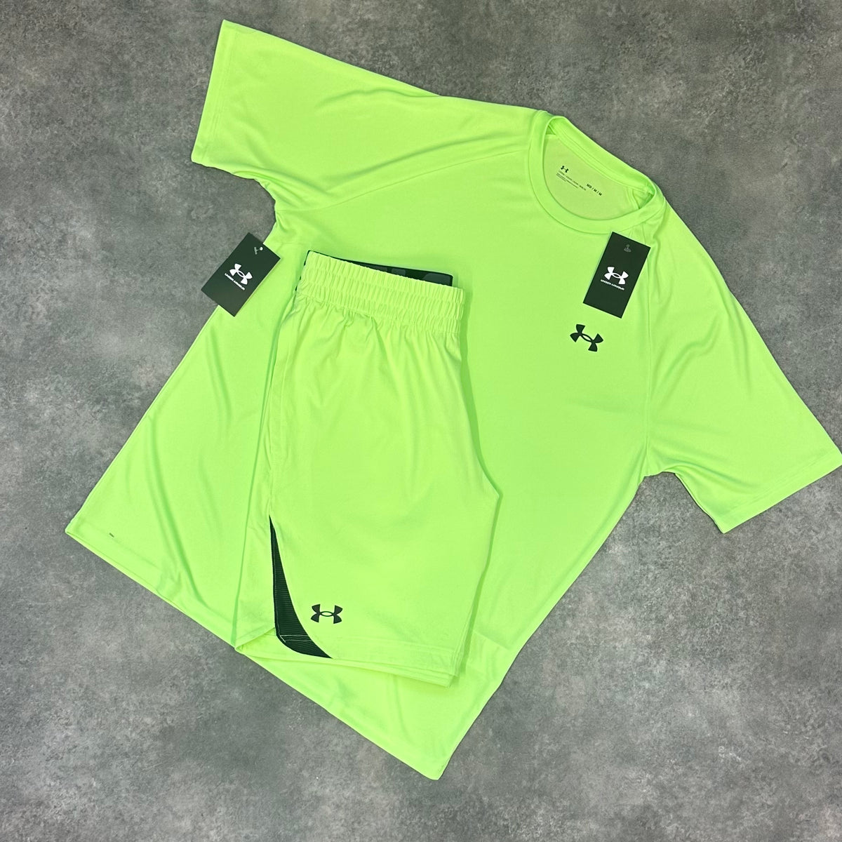 UNDER ARMOUR DRI FIT GYM RUNNING SET LIME