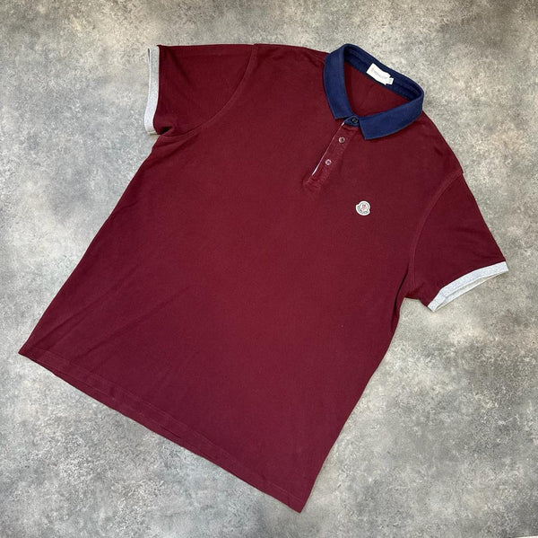 Burgundy hot sale moncler polo