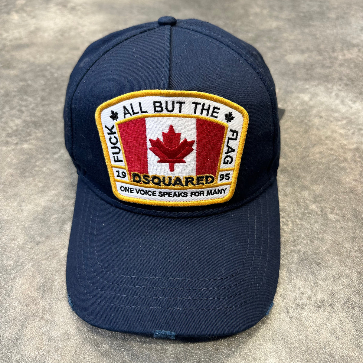 DSQUARED2 CANADIAN FLAG BASEBALL CAP NAVY BLUE