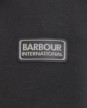 BARBOUR INTERNATIONAL HYBRID ZIP UP HOODIE BLACK
