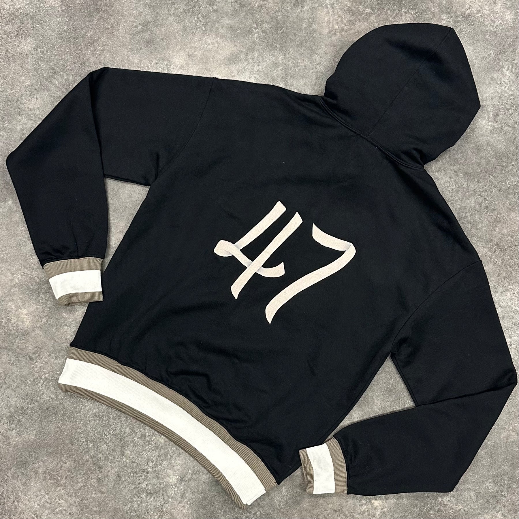 CHRISTIAN DIOR EMBROIDERED 47 RIBBON HOODIE