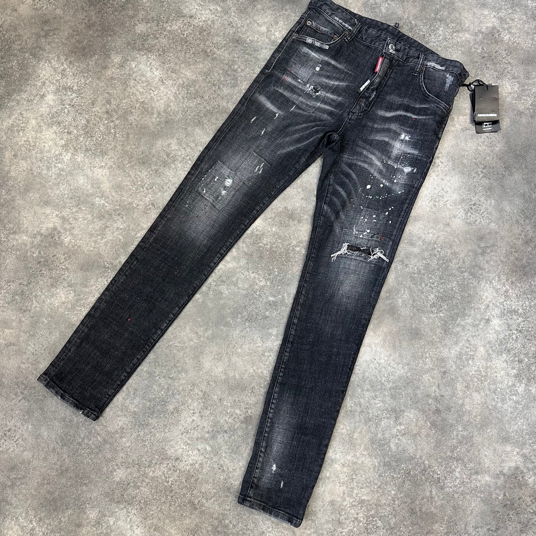 DSQUARED2 DISTRESSED JEANS DARK GREY